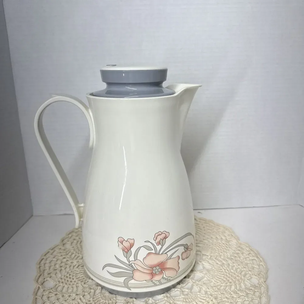 Vintage 1984 Thermos Coffee Butler Floral Ellie 820 West Germany 32 Ounce Carafe